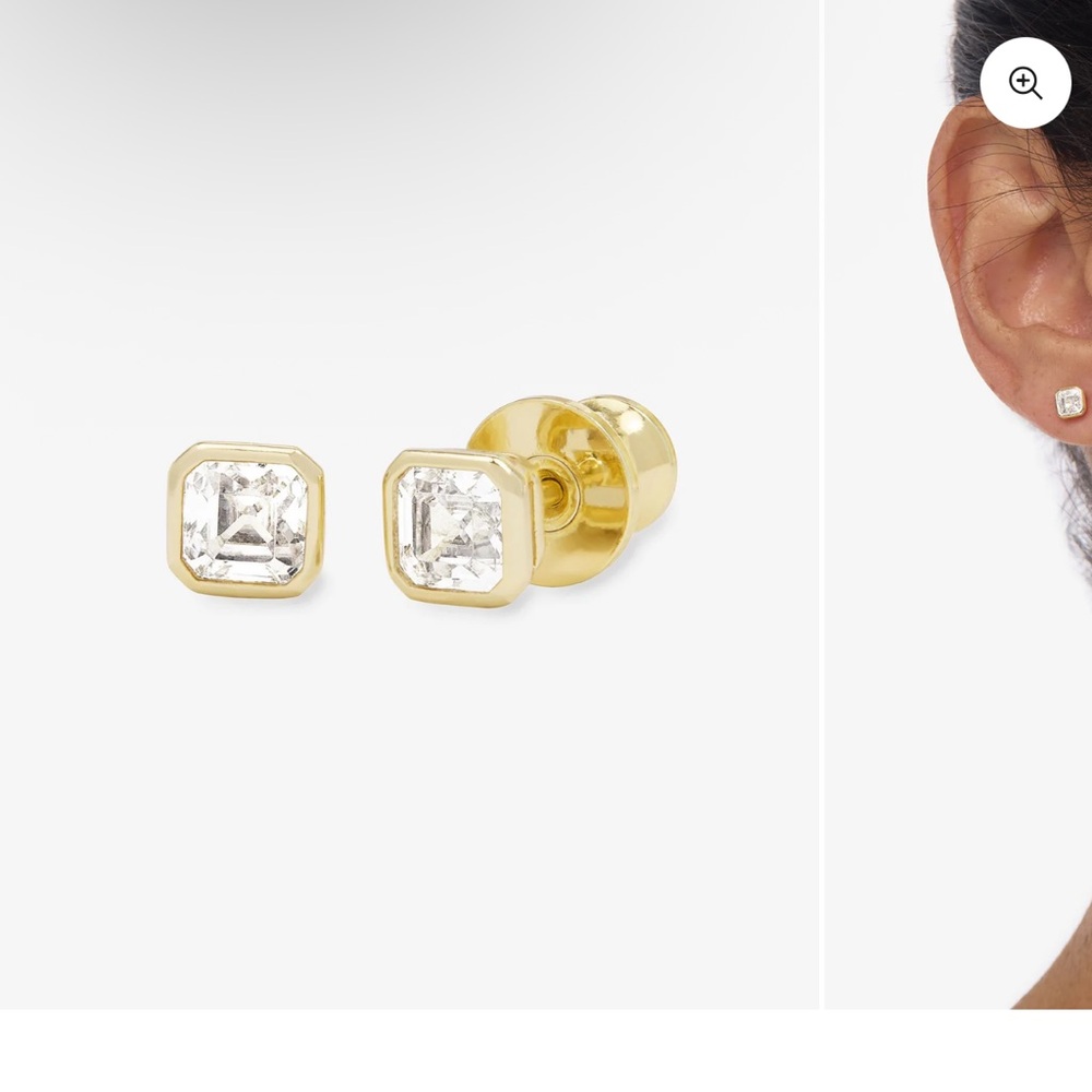 Melinda Maria Gold and Diamondette Duchess 4 mm Stud Earrings